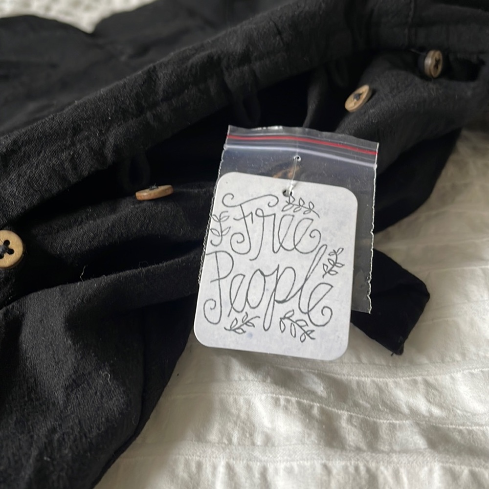 Brand new free people black linen dress
